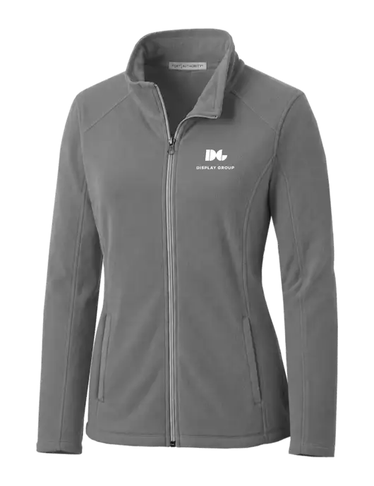 Medium Grey Womens Microfleece Jacket w/Display Group Logo