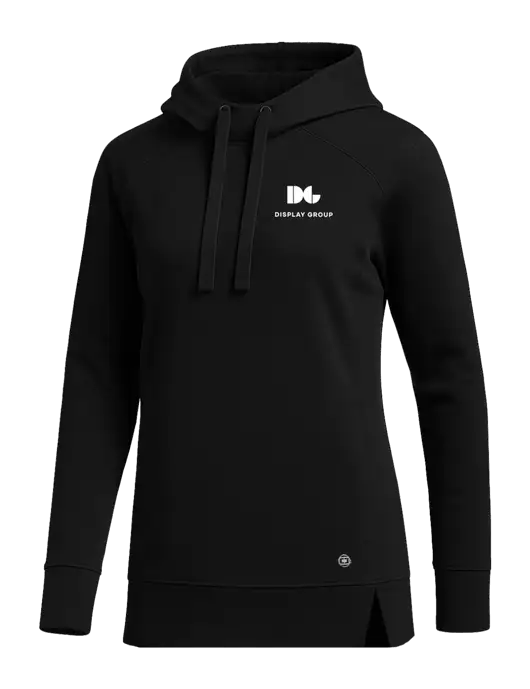 OGIO Black Womens Luuma Pullover Fleece Hoodie w/Display Group Logo