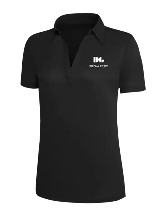 Black Silk Touch Womens Performance Polo w/Display Group Logo