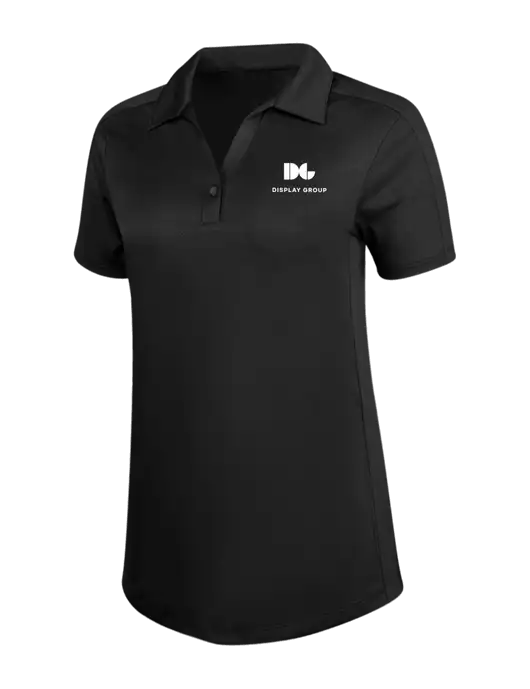 Womens Black Diamond Jacquard Polo w/Display Group Logo