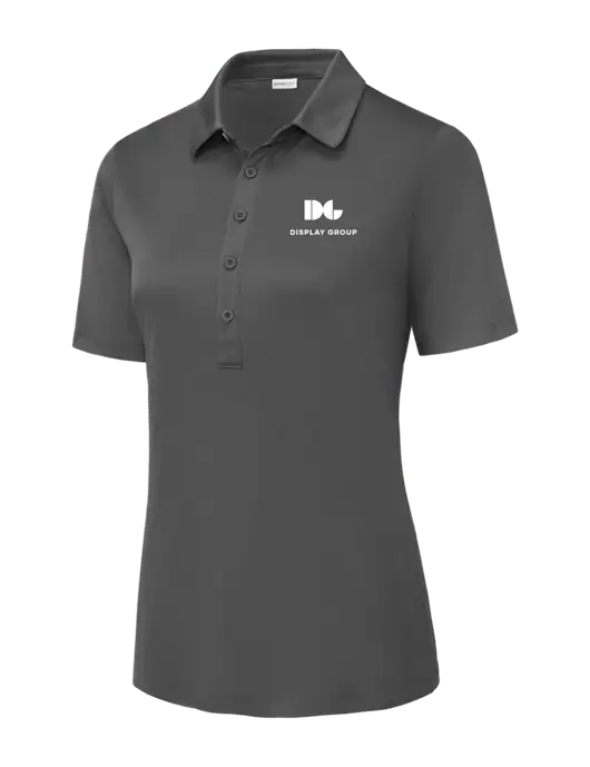 Dark Smoke Grey Womens Posi-UV Pro Polo w/Display Group Logo