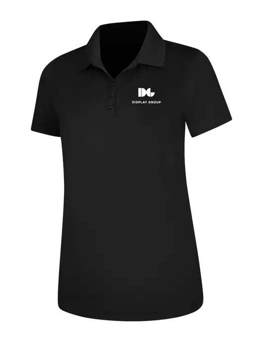 Black Womens Dry Zone UV Mesh Polo w/Display Group Logo