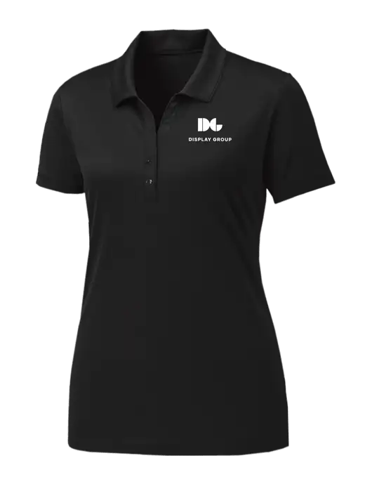 Womens Black PosiCharge Competitor Polo w/Display Group Logo