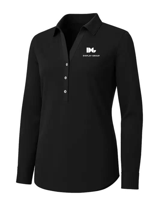 Womens Black City Stretch Shirt w/Display Group Logo