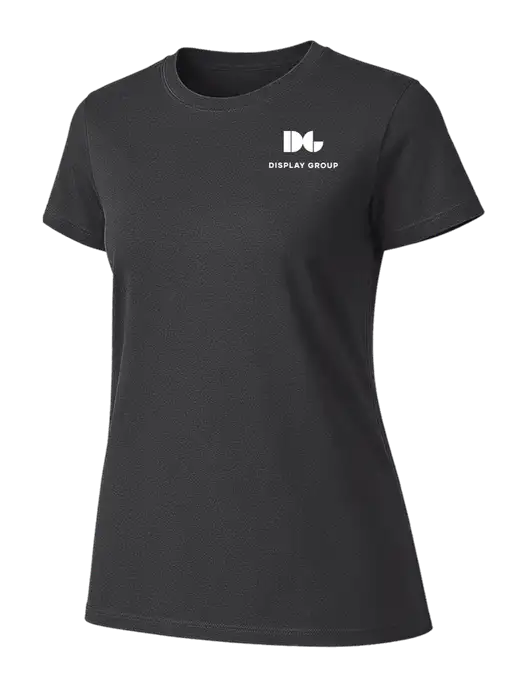 Womens Ring Spun Charcoal 4.5 oz T-Shirt w/Display Group Logo