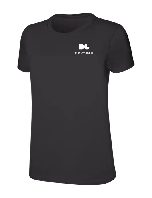 Womens Ring Spun Charcoal 4.5 oz T-Shirt w/Display Group Logo