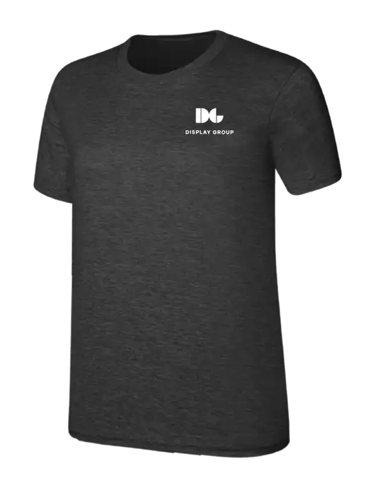 Womens Ring Spun Dark Heather Grey 4.5 oz T-Shirt w/Display Group Logo