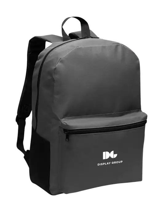 Casual Dark Charcoal Lightweight Laptop Backpack w/Display Group Logo
