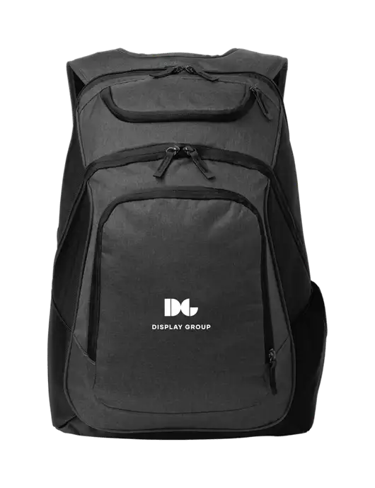 Executive Graphite Heather/Black Laptop Backpack w/Display Group Logo