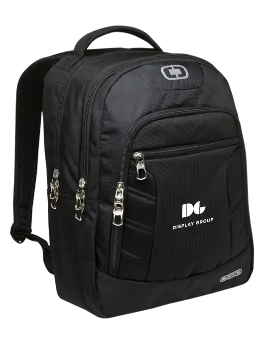 OGIO Black/Silver Colton Laptop Backpack
 w/Display Group Logo