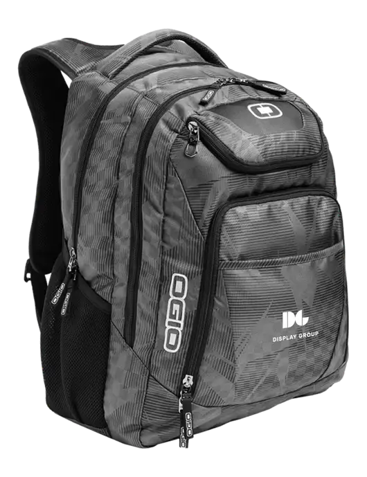 OGIO Race Day Silver Excelsior Laptop Backpack w/Display Group Logo