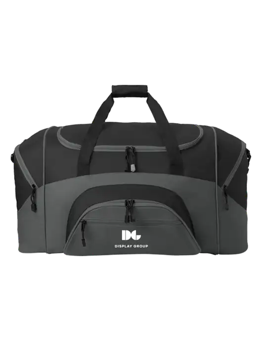 Standard Colorblock Black/Dark Grey Sport Duffel w/Display Group Logo
