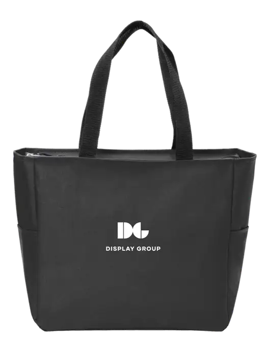 Everyday Black Zip Tote  w/Display Group Logo