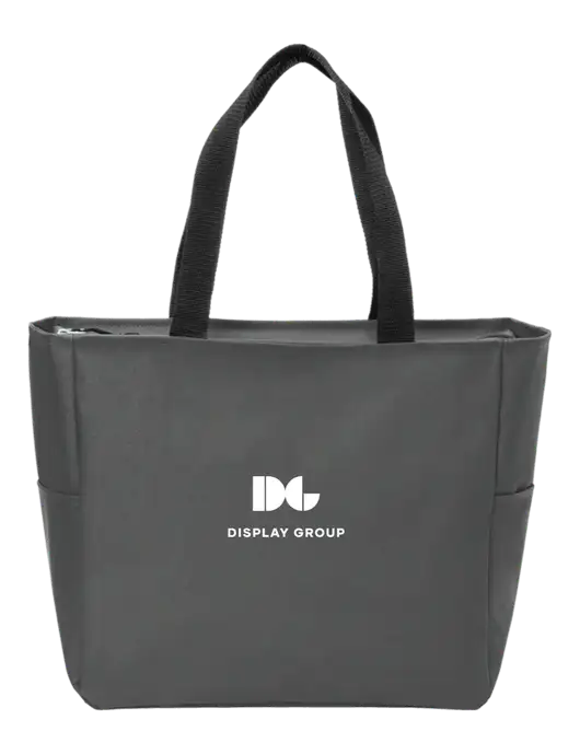 Everyday Charcoal Zip Tote Dark w/Display Group Logo