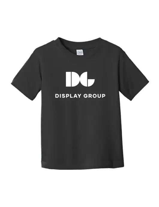 Rabbit Skins Black Toddler Fine Jersey Tee w/Display Group Logo