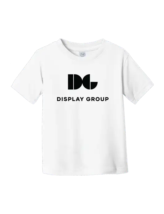 Rabbit Skins White Toddler Fine Jersey Tee w/Display Group Logo