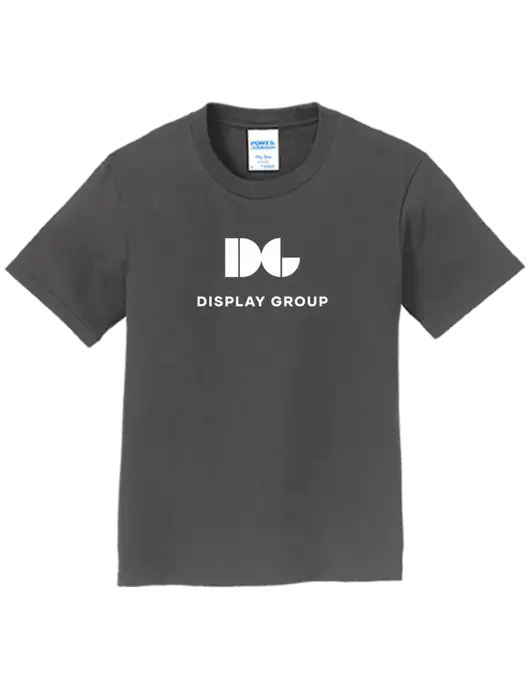 Youth Ring Spun Charcoal 4.5 oz T-Shirt w/Display Group Logo