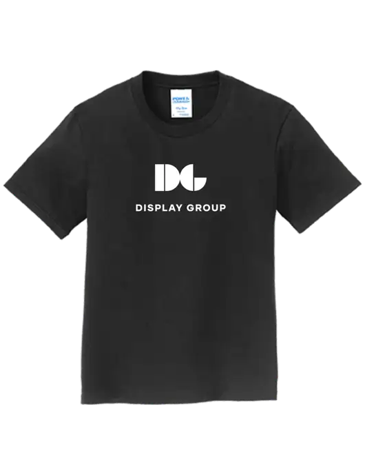 Youth Ring Spun Jet Black 4.5 oz T-Shirt w/Display Group Logo