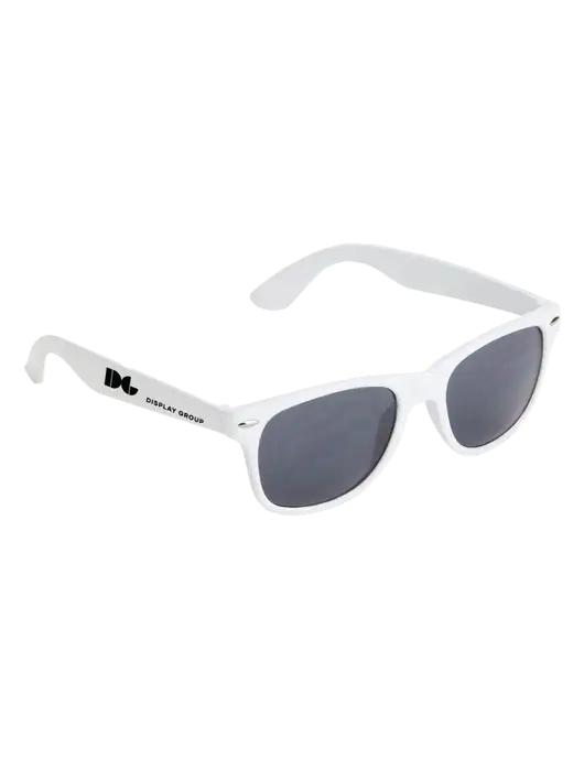 Daytona White Sunglasses w/Display Group Logo