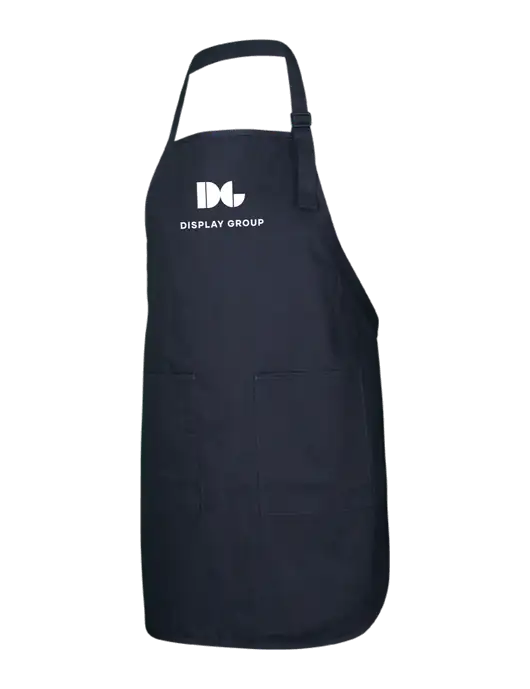 Full-Length Black Apron With Pockets w/Display Group Logo