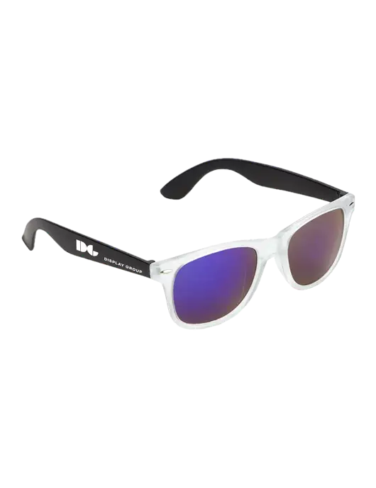 Key West Black Mirrored Sunglasses w/Display Group Logo