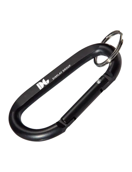 Black Carabiner & Key Ring w/Display Group Logo
