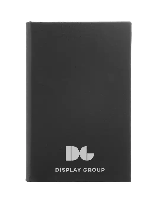 Black Leatherette 5.25 x 8.25 Journal w/Display Group Logo