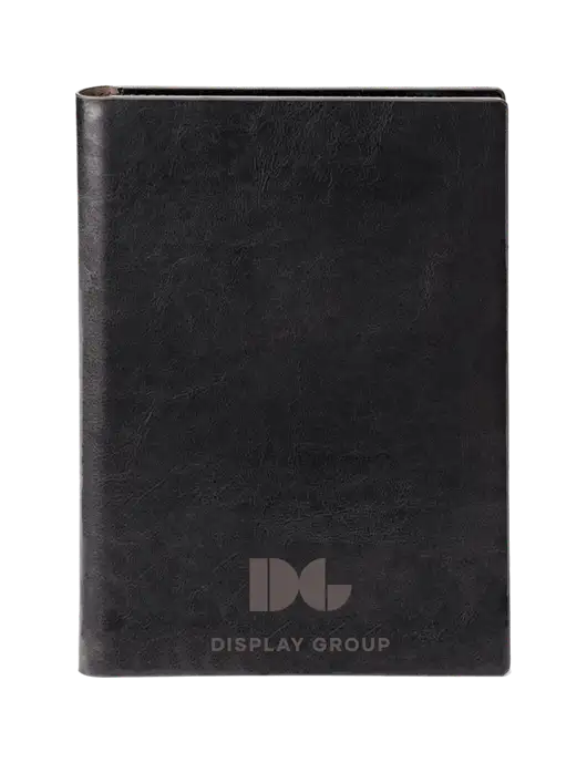 Fabrizio Black 7 x 9.625 Padfolio & Notepad w/Display Group Logo