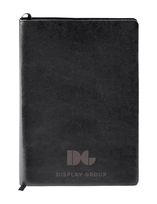 Fabrizio Black Soft Cover 5.75 x 8.125 Journal w/Display Group Logo