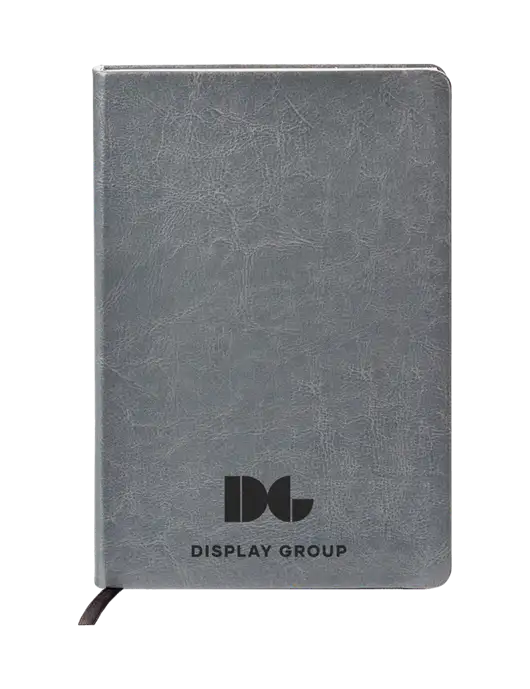Fabrizio Grey Hard Cover 5.75 x 8.3 Journal w/Display Group Logo