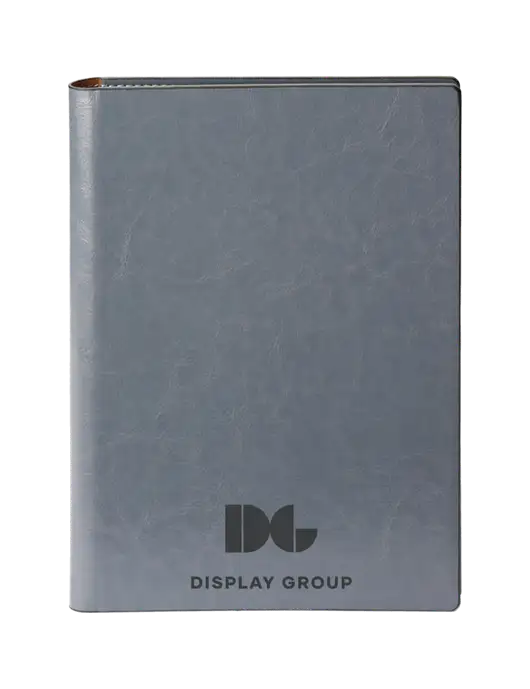 Fabrizio Grey 7 x 9.625 Padfolio & Notepad w/Display Group Logo