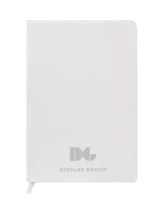 Fabrizio White Hard Cover 5.75 x 8.3  Journal w/Display Group Logo
