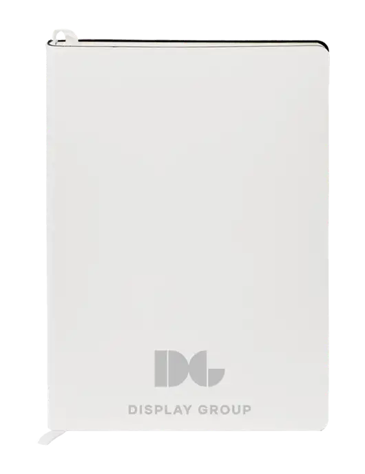 Fabrizio White Soft Cover 5.75 x 8.125 Journal w/Display Group Logo