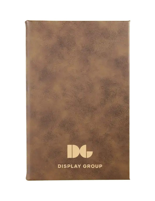 Rustic Leatherette 5.25 x 8.25 Journal w/Display Group Logo