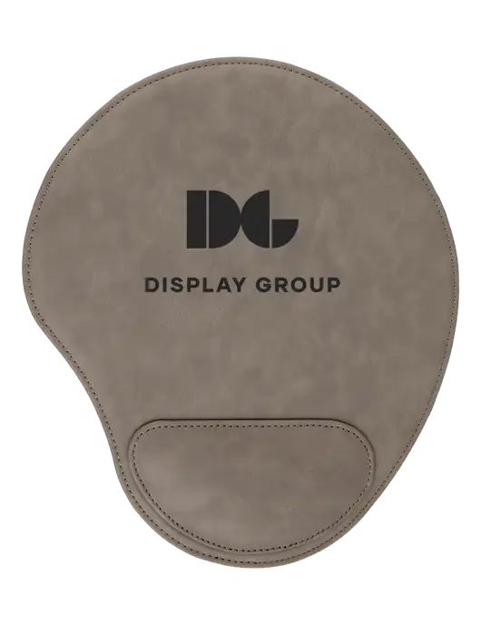 Gray Leatherette Mouse Pad w/Display Group Logo