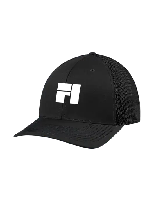 Richardson Adjustable Snapback Original 112 Trucker Cap Black w/Black Mesh w/Fantasee Integration Logo