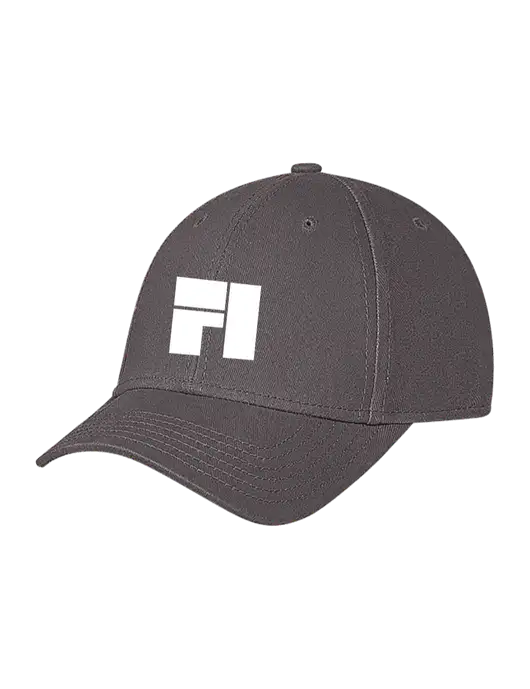 Medium Dark Grey Structured Soft Snap Closure Hook & Loop Cap w/Fantasee Integration Logo