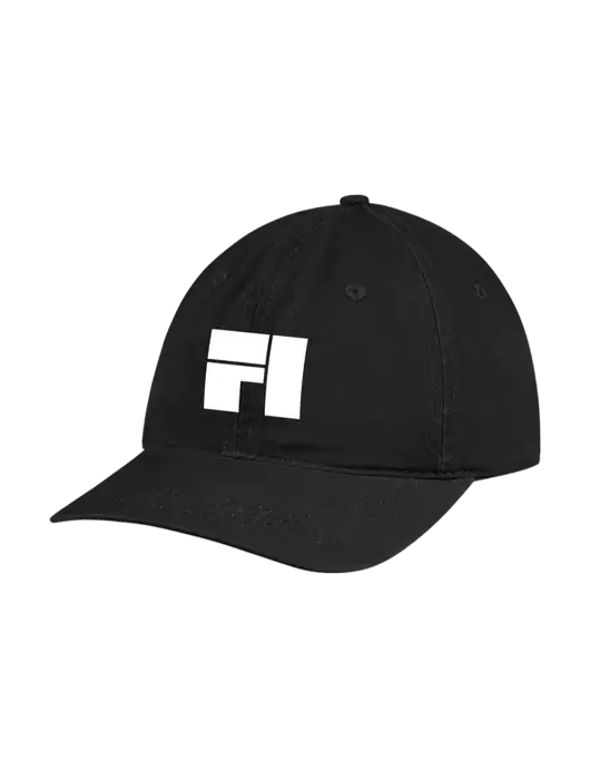 Garment Washed Unstructured Twill Black Cap w/Fantasee Integration Logo