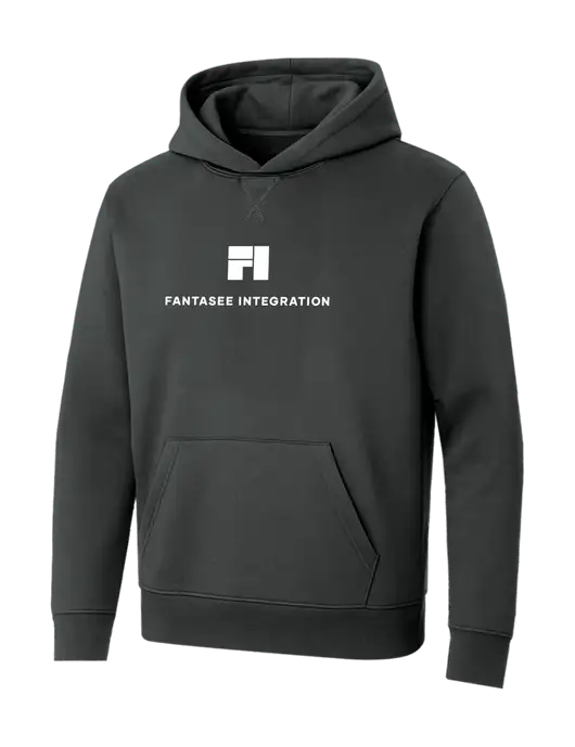 Allmade Charcoal Grey Organic French Terry Pullover Hoodie w/Fantasee Integration Logo
