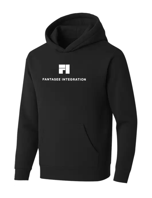 BELLA+CANVAS Black Sponge Fleece Pullover Hoodie w/Fantasee Integration Logo