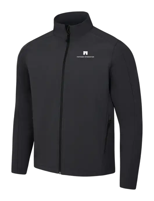 Black Charcoal Heather Core Soft Shell Jacket w/Fantasee Integration Logo