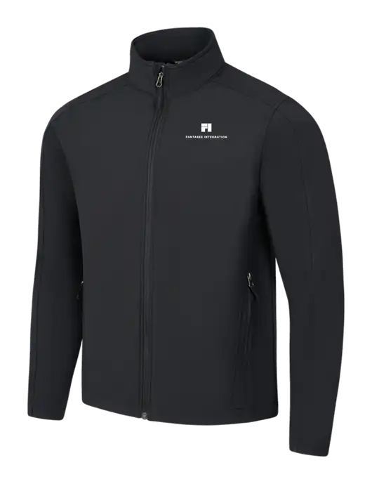 Black Core Soft Shell Jacket w/Fantasee Integration Logo