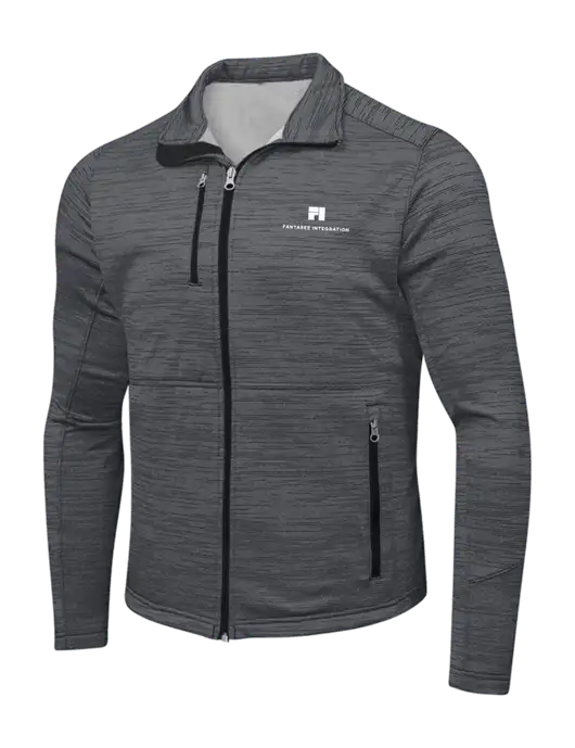 Dark Grey Digi Stripe Fleece Jacket w/Fantasee Integration Logo