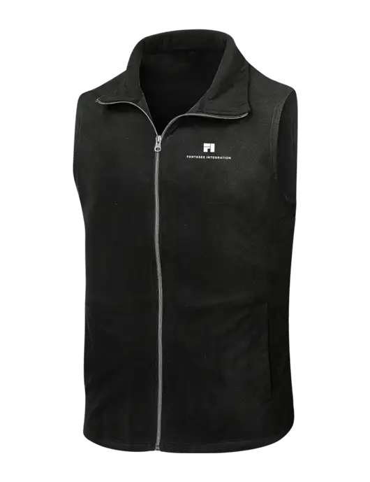 Black Microfleece Vest w/Fantasee Integration Logo