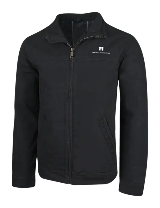 Cornerstone Black Washed Duck Cloth Flannel Lined Work Jacket w/Fantasee Integration Logo