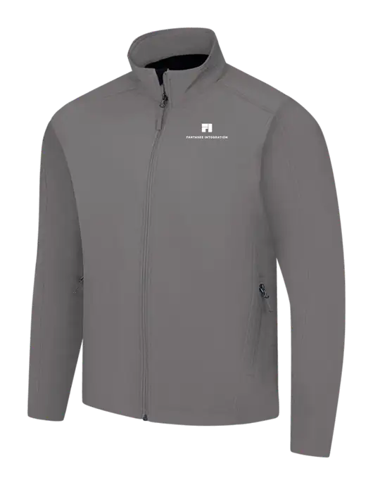 Medium Grey Core Soft Shell Jacket w/Fantasee Integration Logo