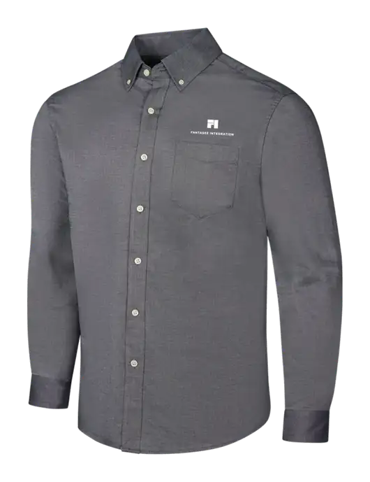 Dark Grey SuperPro Oxford Shirt w/Fantasee Integration Logo