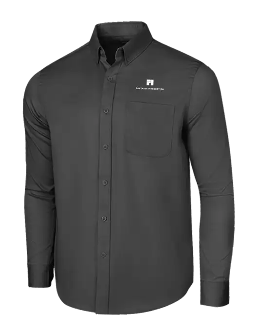 Long Sleeve Dark Grey Superpro React Twill Shirt w/Fantasee Integration Logo