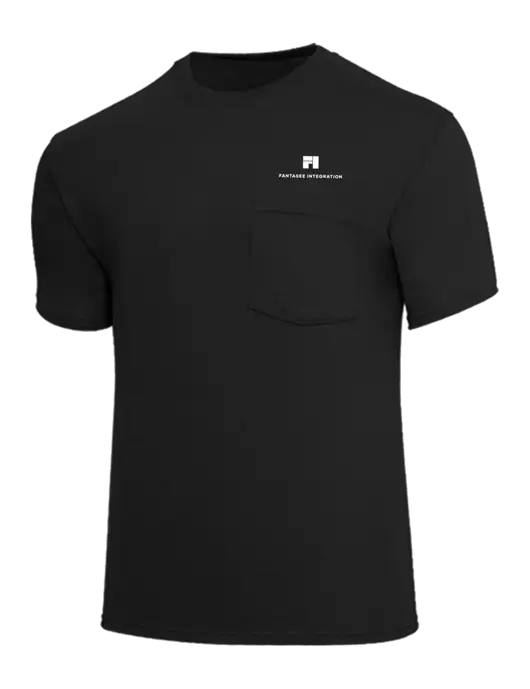 Core Blend Black Pocket T-Shirt w/Fantasee Integration Logo