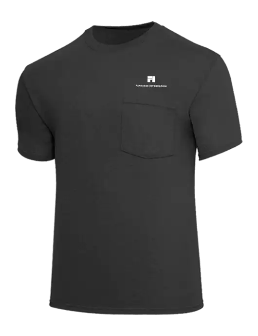 Core Blend Charcoal Grey Pocket T-Shirt w/Fantasee Integration Logo